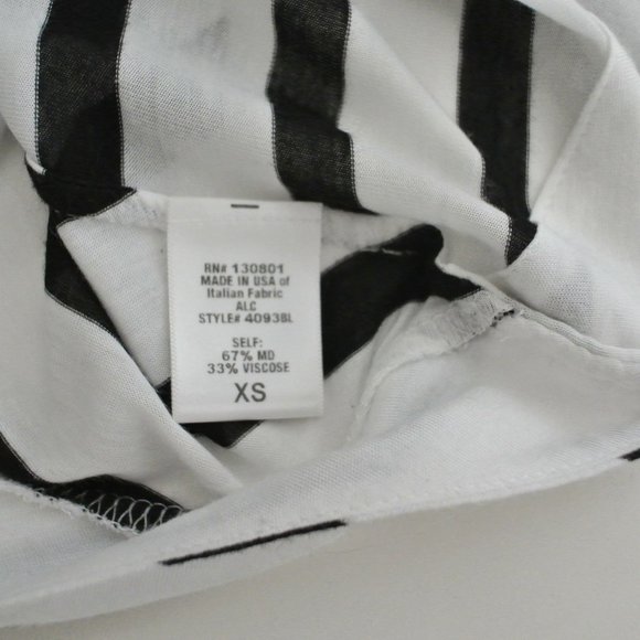 A.L.C. striped t shirt XS navy white crop top - Picture 6 of 6